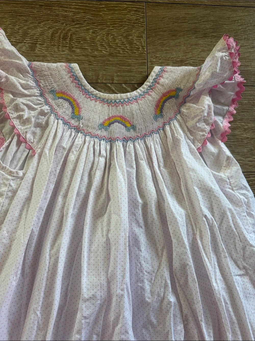 Girls' Pink Smocked dress